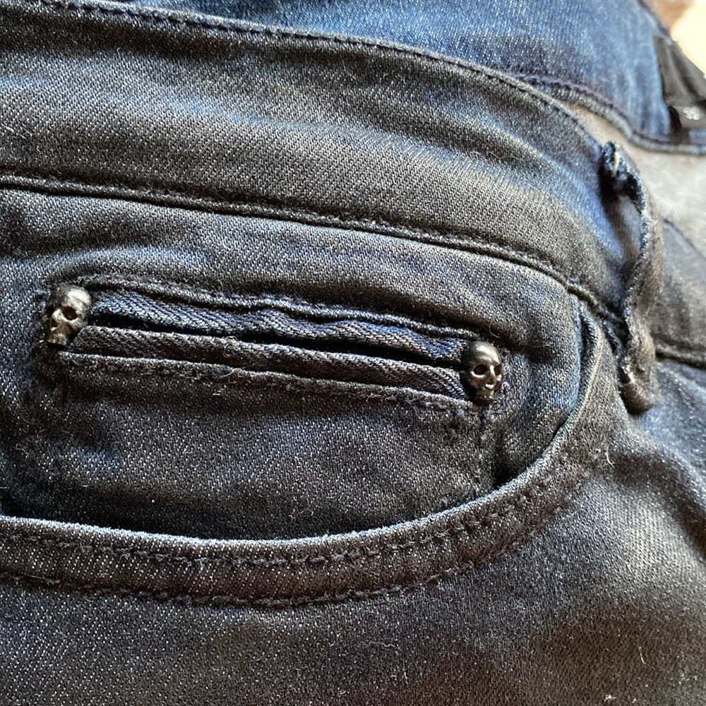 The Kooples Coated Leather Effect Cotton Stretch Jeans Never Used - Picture 13 of 16